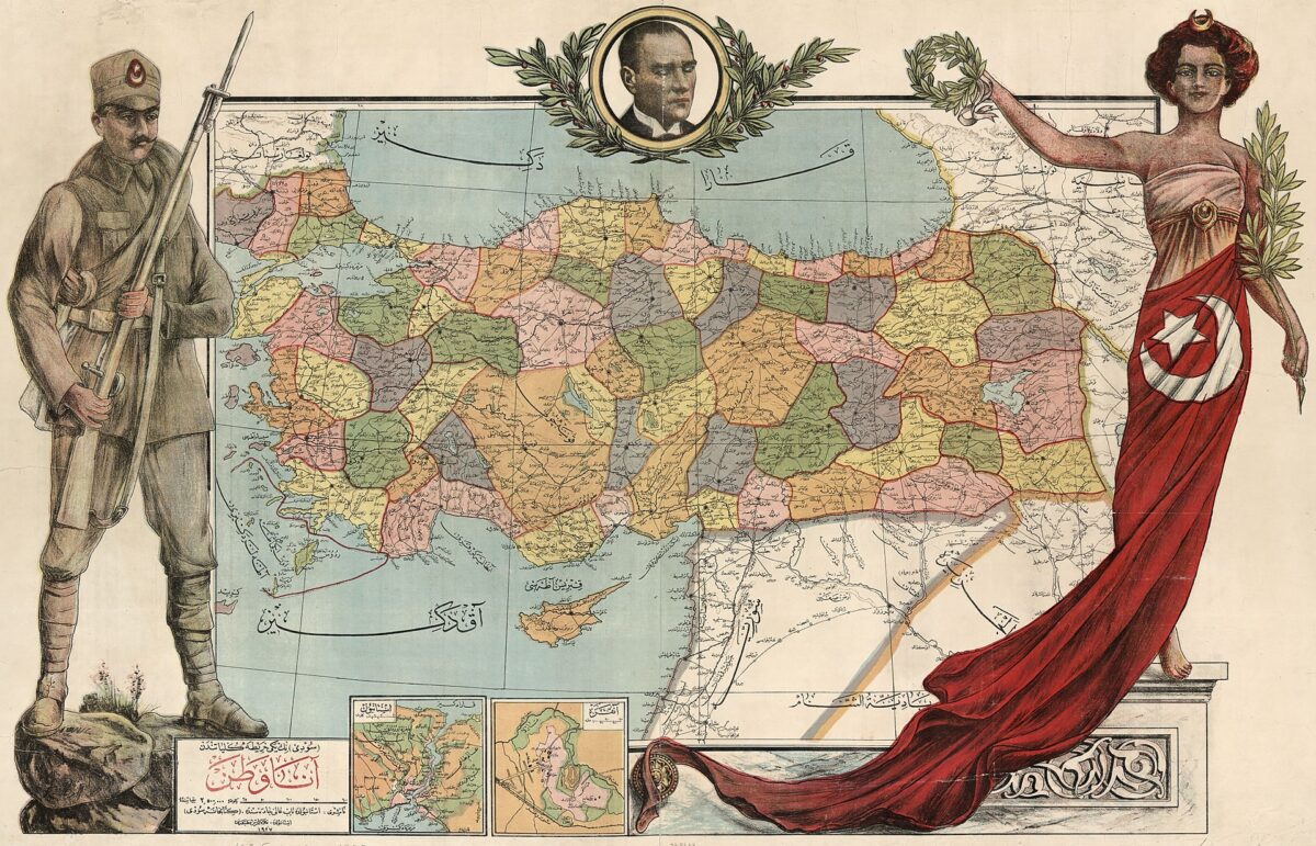 "Anavatan", 1927 Alaaddin Matbaası - Kitabhane-i Sudî 1927 Türkiye Haritası