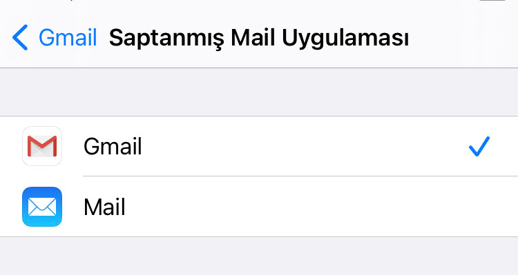 Gmail iOS14 Saptanmış Mail Uygulaması