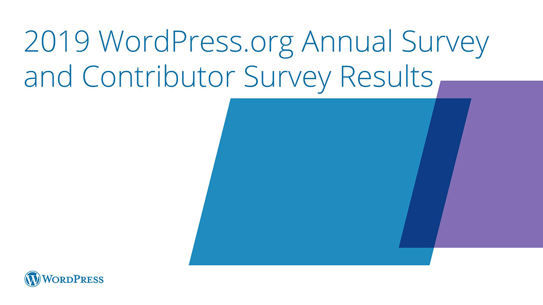 WordPress.org 2019 Annual Survey