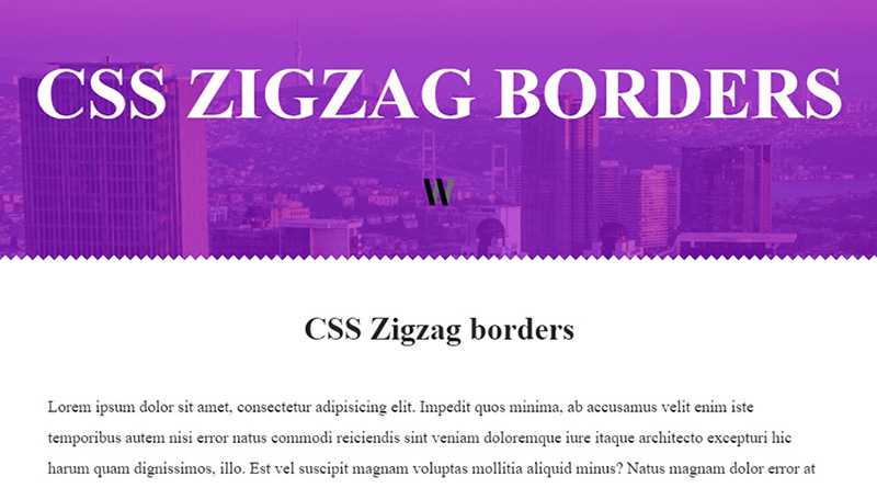 CSS Zigzag borders