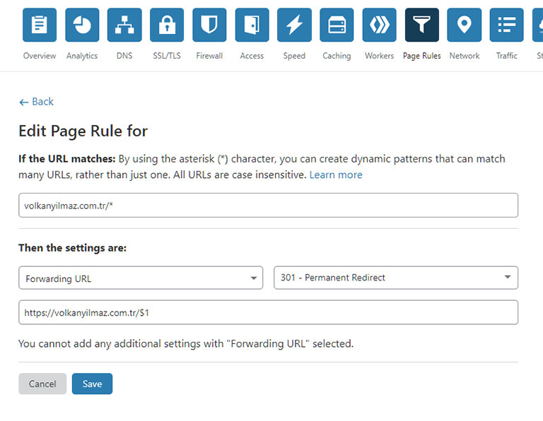 Page Rules | Cloudflare