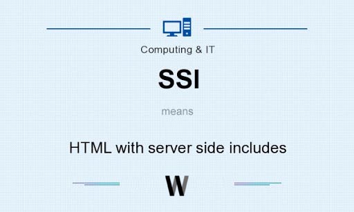 SSI means - HTML with server side includes
